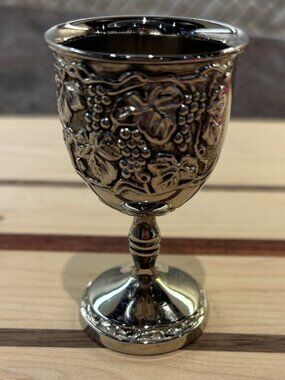 Silver Plated Embossed Silversmith Kiddush Cup